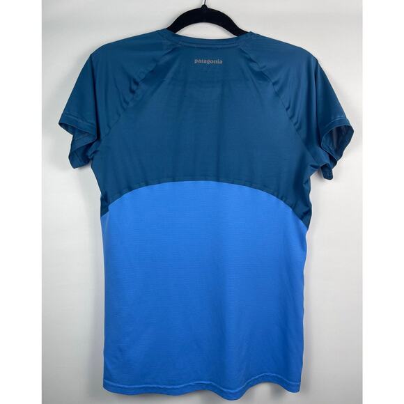 Patagonia Women’s Blue Short Sleeve Performance Running Shirt Size M - Picture 4 of 8
